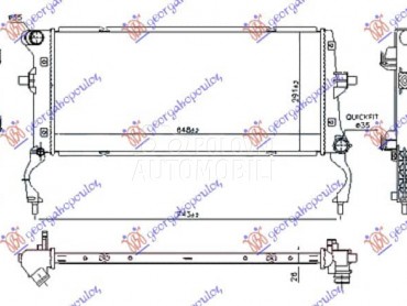 HLADNJAK MOTORA 1.6 CRDi DIZEL za Hyundai i30 od 2017. do 2020. god.