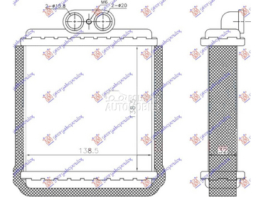 GREJAC KABINE (140x140x32) 91- za Suzuki Vitara od 1989. do 2005. god.