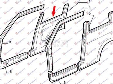 ZADNJI BLATOBRAN Desno za Fiat Cinquecento od 1993. do 1998. god.
