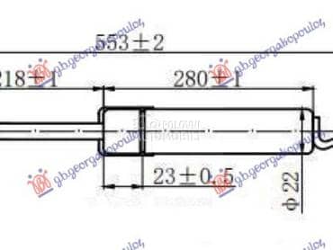 AMORTIZER GEPEK VRATA 410... za Subaru Forester od 2002. do 2008. god.