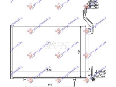 HLADNJAK KLIME 1.6 TDCi DIZEL za Ford Fiesta od 2008. do 2013. god.