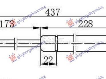 AMORTIZER GEPEK VR 350 njutna za Fiat Punto za 2012. god.