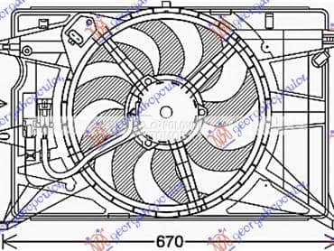 VENTILATOR KOMPLET za Jeep Renegade od 2014. do 2018. god.