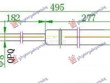 AMORTIZER GEPEK VRATA 00-... za Škoda Octavia od 1997. do 2010. god.