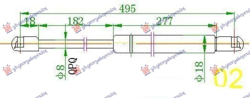 AMORTIZER GEPEK VRATA 00-...