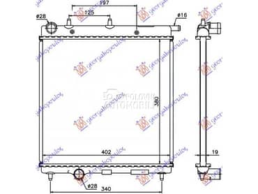 HLADNJAK MOTORA 1.4 BENZIN za Citroen C2 od 2003. do 2008. god.