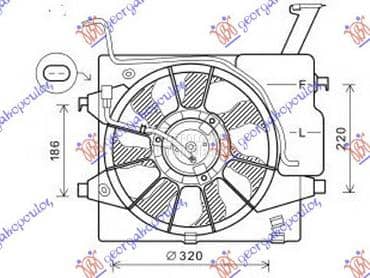 VENTILATOR KOMPLET za Kia Picanto od 2015. do 2017. god.