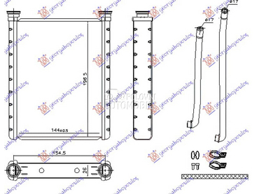 GREJAC KABINE (145x198x26) za Toyota Yaris od 2005. do 2011. god.