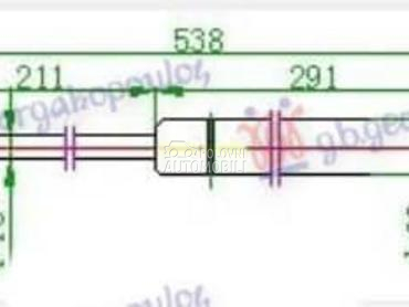 AMORTIZER GEPEK VRATA 450... za Hyundai Accent od 1997. do 1999. god.