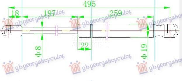 AMORTIZER GEPEK VRATA 535...