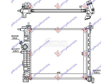 HLADNJAK MOTORA 1.3/1.7... za Opel Meriva za 2014. god.