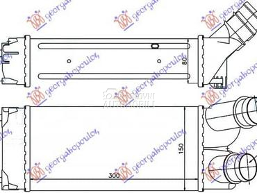 HLADNJAK INTERKULERA 1.6 Hdi za Peugeot Partner od 2008. do 2015. god.