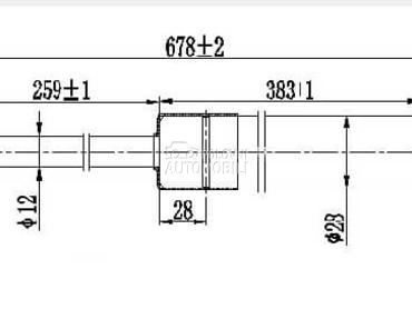 AMORTIZER GEPEK VRATA 1060... za Mercedes Benz V Klasa za 2020. god.