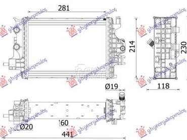 HLADNJAK MOTORA DODATNI... za Renault Captur od 2020. do 2024. god.