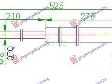 AMORTIZER GEPEK VRATA... za Ford Focus od 1998. do 2004. god.