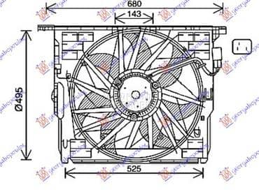 VENTILATOR KOMPLET za BMW Serija 5 od 2013. do 2016. god.