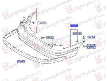 ZADNJI BRANIK 4 VRATA za Hyundai Lantra od 2000. do 2004. god.
