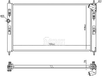 HLADNJAK MOTORA 1.6 DI-D DIZEL za Mitsubishi ASX od 2017. do 2020. god.