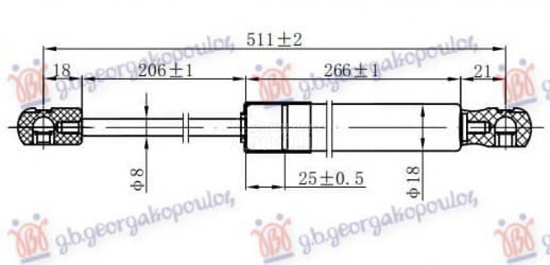 AMORTIZER GEPEK VRATA 270...