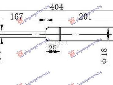 AMORTIZER GEPEK VRATA 400... za Alfa Romeo GT od 2003. do 2010. god.