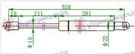 AMORTIZER GEPEK VRATA 450...