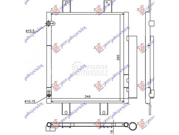HLADNJAK KLIME 1.0i12V/1.3 16V za Daihatsu Sirion od 2005. do 2005. god.