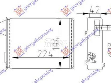 GREJAC KABINE (224x194) za Fiat Palio od 1999. do 2004. god.