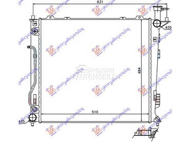 HLADNJAK MOTORA 2.0/2.2 CRDi M za Kia Sorento od 2009. do 2012. god.