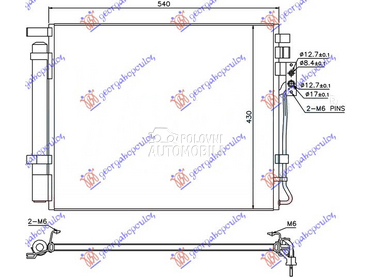 HLADNJAK KLIME 2.0/2.2 CRDI (5 za Kia Sorento od 2009. do 2012. god.