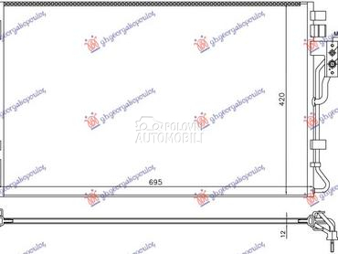 HLADNJAK KLIME 2.4 DIZEL (695x za Kia Sorento od 2009. do 2012. god.