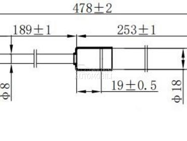 AMORTIZER GEPEK VRATA (478L-60 za Kia Sorento od 2009. do 2012. god.