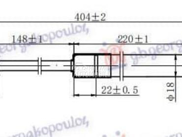 AMORTIZER GEPEK VRATA 615... za Dacia Duster od 2010. do 2017. god.