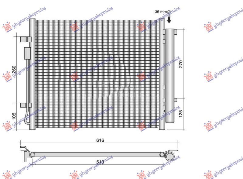 HLADNJAK KLIME 1.6 BENZIN/HIBR
