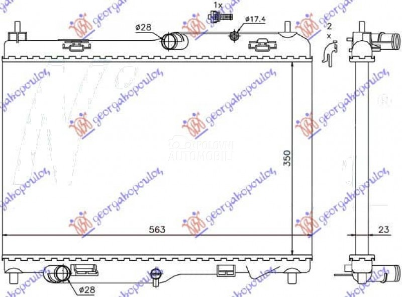 HLADNJAK MOTORA 1.4/1.6...