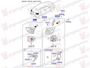 STOP LAMPA UNUTRASNJA (O) za Kia Stonic od 2017. do 2025. god.