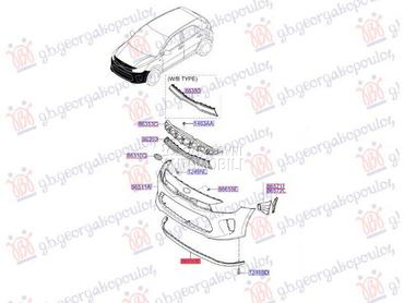 SPOJLER PREDNJEG BRANIKA (O) za Kia Stonic od 2017. do 2025. god.