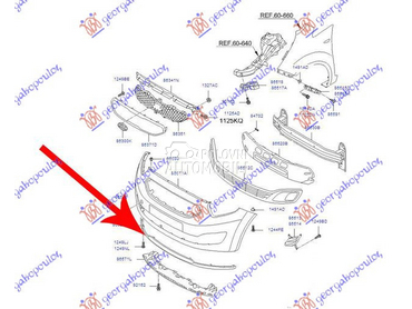 SPOJLER PREDNJEG BRANIKA (O) za Kia Venga od 2010. do 2025. god.