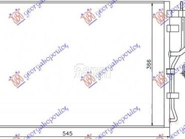 HLADNJAK KLIME BENZIN (505x366 za Hyundai ix20 od 2011. do 2025. god.