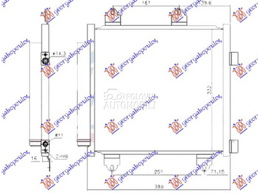 HLADNJAK KLIME ZA SVE... za Toyota Aygo od 2014. do 2018. god.