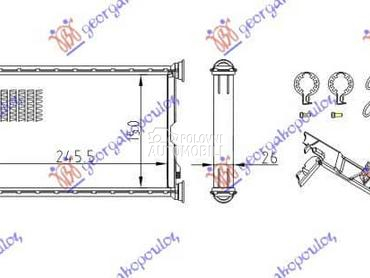 GREJAC KABINE (150x245) za BMW Serija 3 od 2005. do 2008. god.