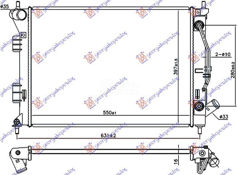 HLADNJAK MOTORA 1.6 BENZIN...