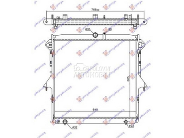 HLADNJAK MOTORA 2.2-/3.2... za Ford Ranger od 2012. do 2015. god.