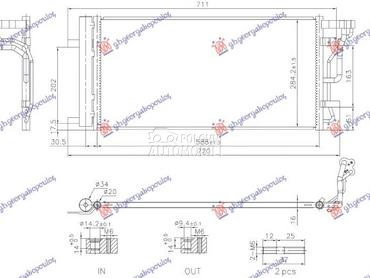 HLADNJAK KLIME 1.6 DIZEL CRDi za Kia pro_cee`d od 2018. do 2021. god.
