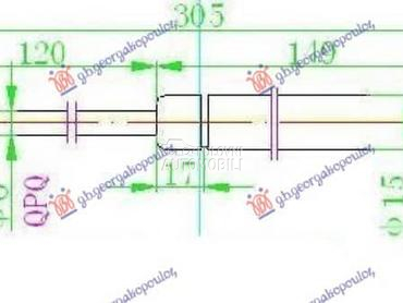 AMORTIZER GEPEK VRATA 130... za Smart ForTwo od 1998. do 2007. god.