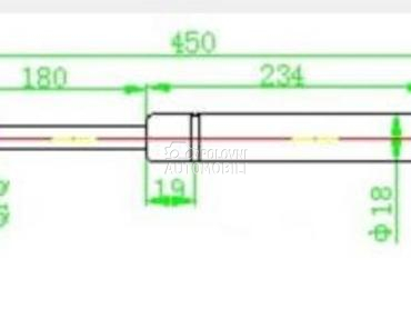 AMORTIZER GEPEK VRATA (450L-28 za Lada Niva od 1987. do 2009. god.