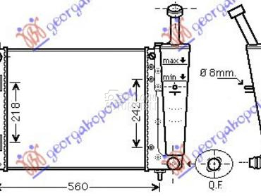 HLADNJAK MOTORA 1.2i 8V (48x39 za Lancia Ypsilon od 2011. do 2024. god.