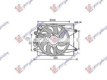VENTILATOR KOMPLET (BENZIN/DIZ za Lancia Ypsilon od 2011. do 2024. god.