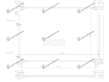 HLADNJAK KLIME 2.0 BENZIN (708 za Lexus RX od 2015. do 2020. god.