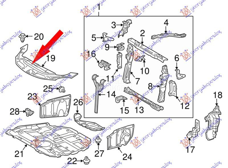 POKLOPAC VEZNOG LIMA GORNJI PL
