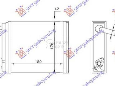 GREJAC KABINE (180x176) za Fiat Panda od 1982. do 1986. god.